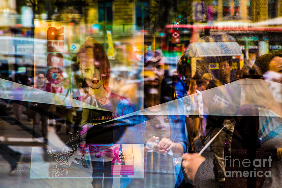 Street Confusion On the Streets of Barcelona- Double Exposure Photograph by Rene Triay FineArt Photos
