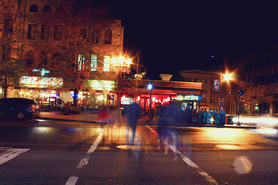 Street Crossers at Pack Square Asheville Photograph by Gray  Artus