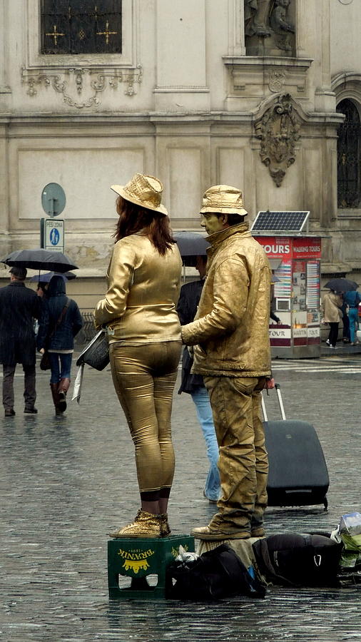 Street Entertainers in Prague Photograph by Caroline Stella