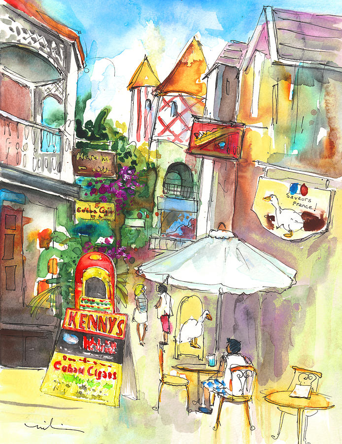 Street in Saint Martin Painting by Miki De Goodaboom