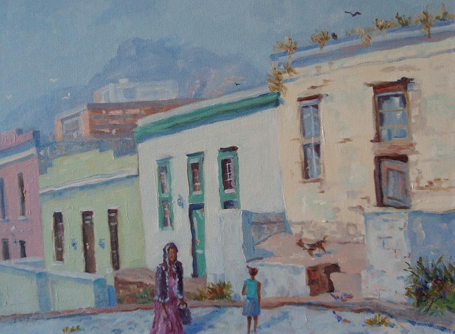 Cityscape Painting - Street in the Bo-Kaap Cape Town by Elinor Fletcher