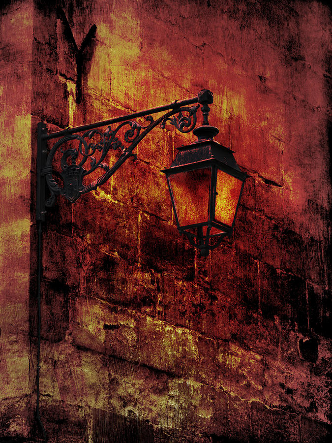 Street Lamp and Wall Texture Arles France Number Three Photograph by Bob Coates