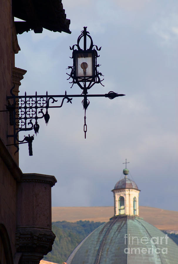 Street Lamp, Assisi Photograph by Tim Holt