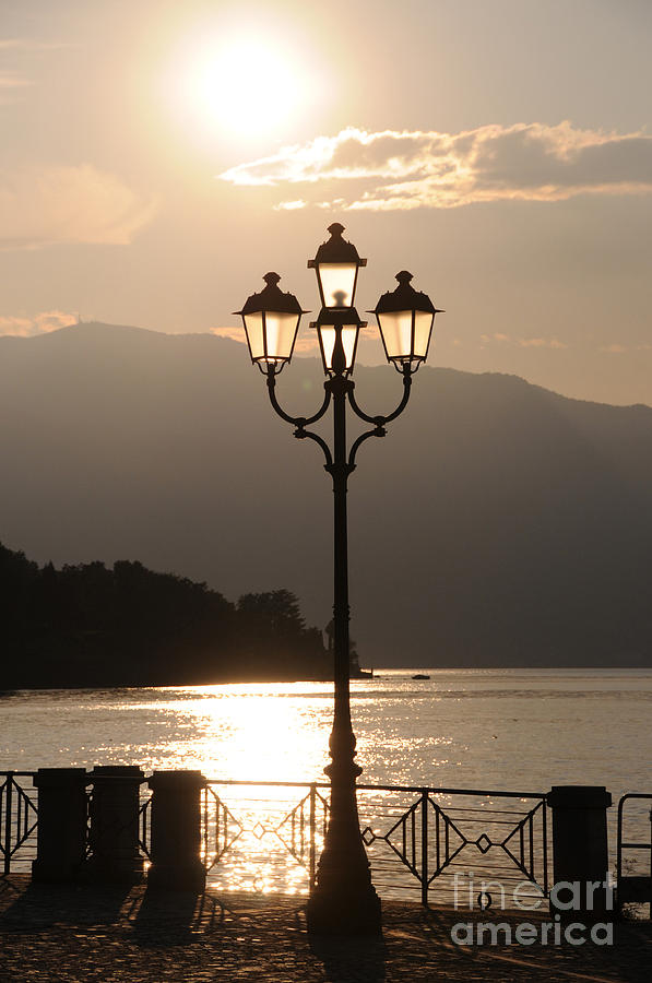 Street Lamp, Lombardy, Italy Photograph by Peter Hammerschmidt