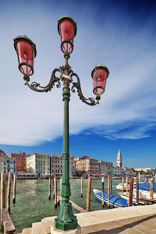 Street light overlooking the Grand Canal Photograph by Felipe Rodriguez ...