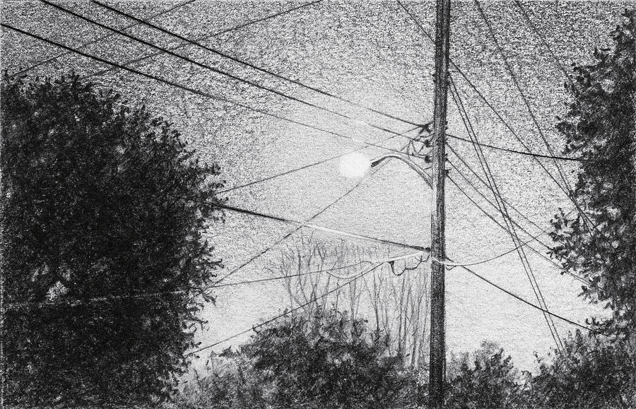 Street Light Drawing by Robert Tracy