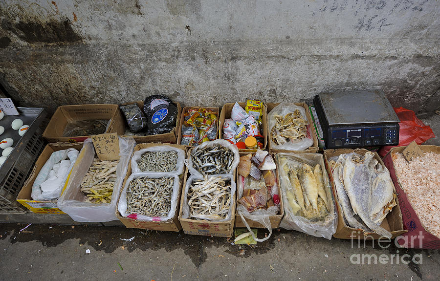 Fish Photograph - Street Market, Shanghai by John Shaw