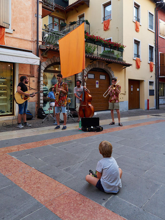 Street music at Lazise. Lago di Garda Photograph by Jouko Lehto