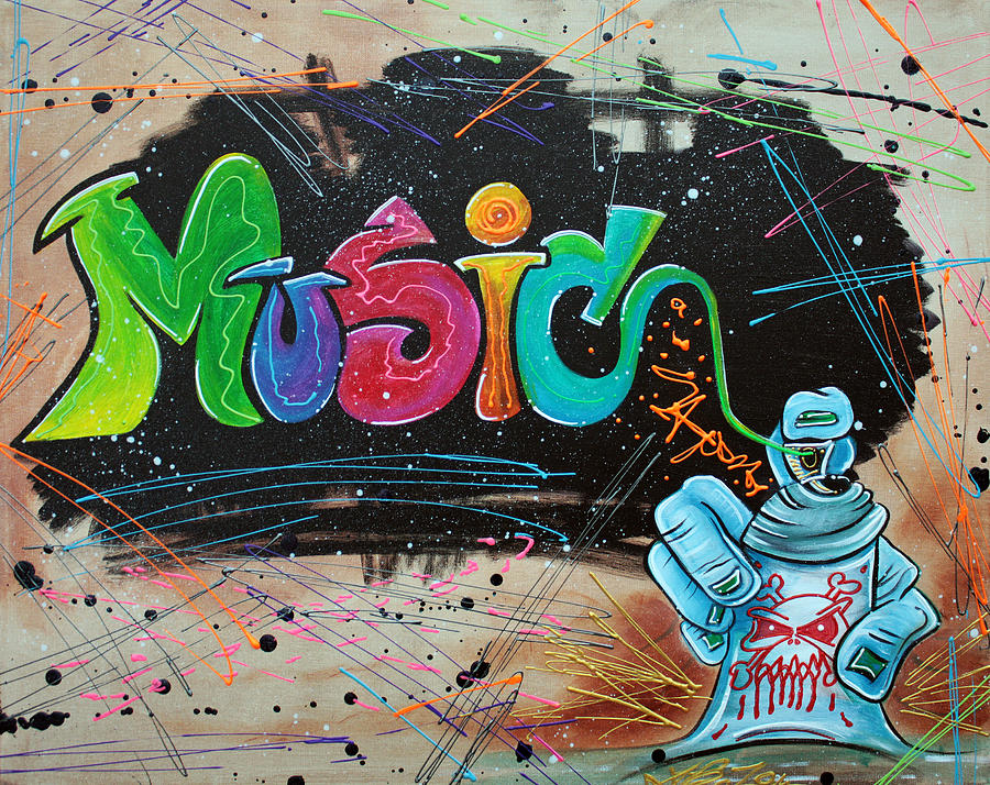 Cool Painting - Street Music by Laura Barbosa