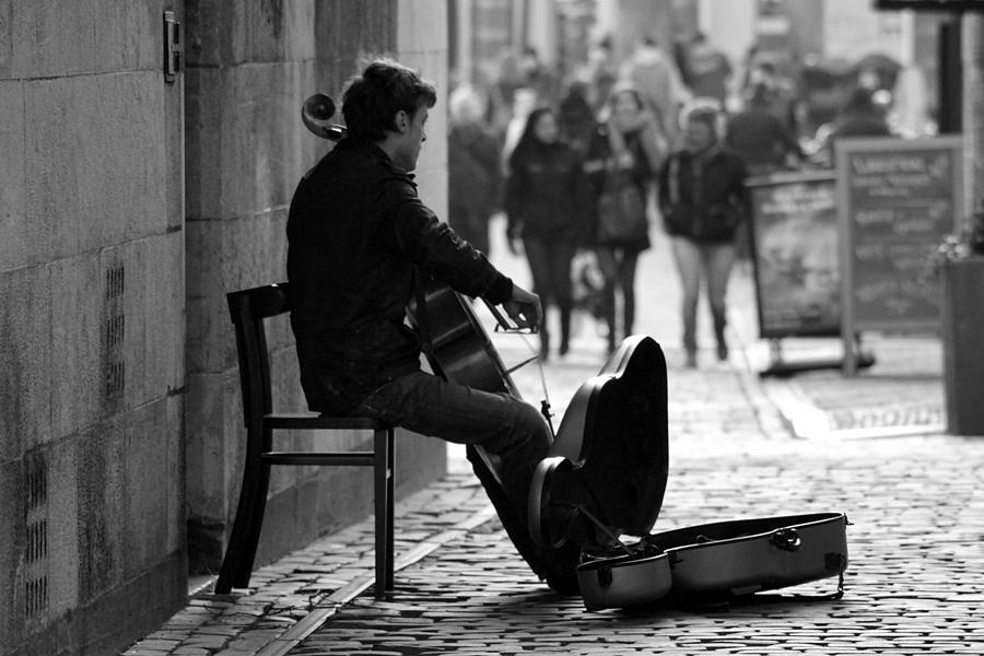 Street musician Photograph by Jolly Van der Velden