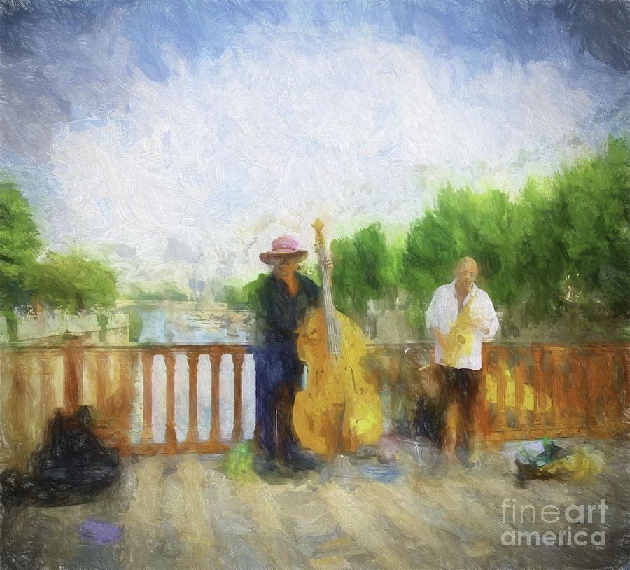 Street Musicians Painting by Jim Hatch