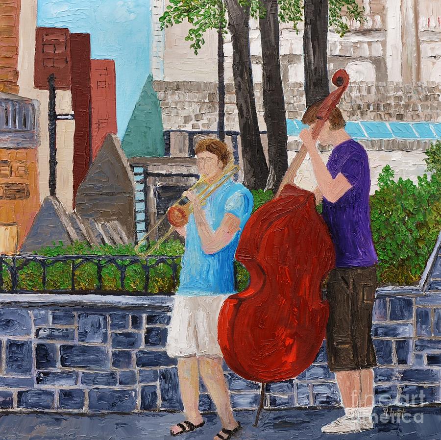 Street Musicians Revisited Painting by Reb Frost