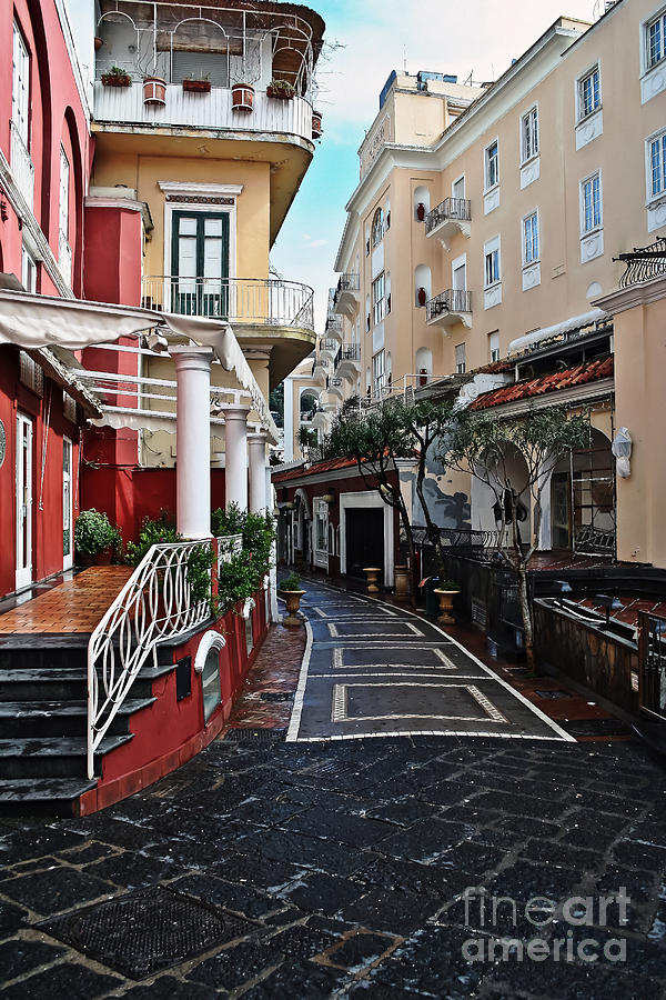 Street of Capri Photograph by Elvis Vaughn