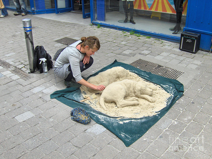 Street Sand Art in Ireland Photograph by Brenda Brown