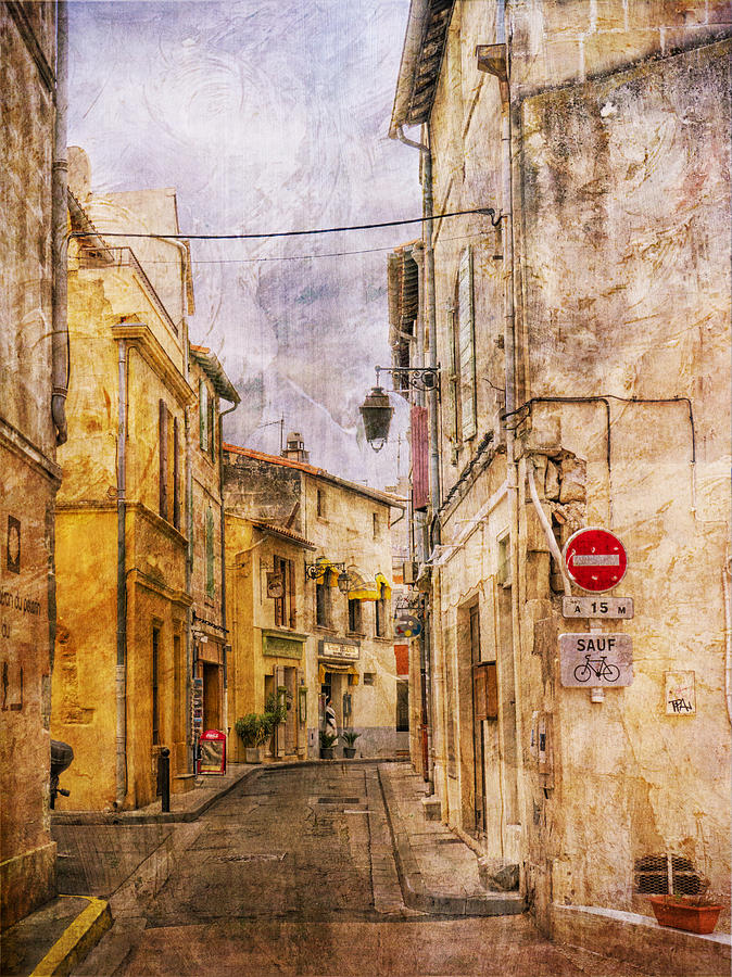 Street Scene Arles France Warm Photograph by Bob Coates