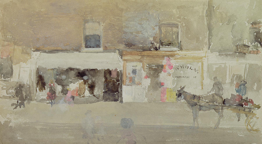 Street Scene in Chelsea Painting by James McNeill Whistler
