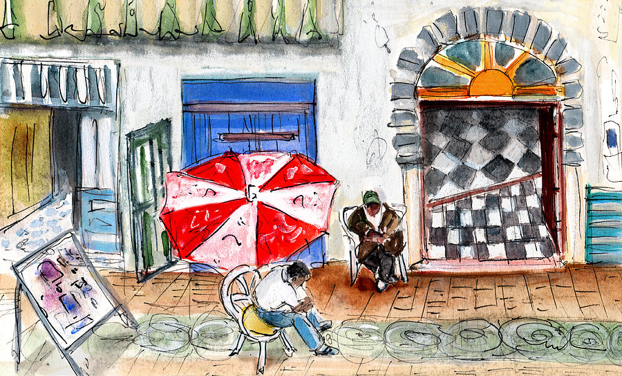 Street Scene In Essaouira Painting by Miki De Goodaboom