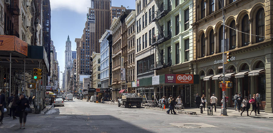 Street scene on broadway, Manhattan, new york Photograph by Pidjoe