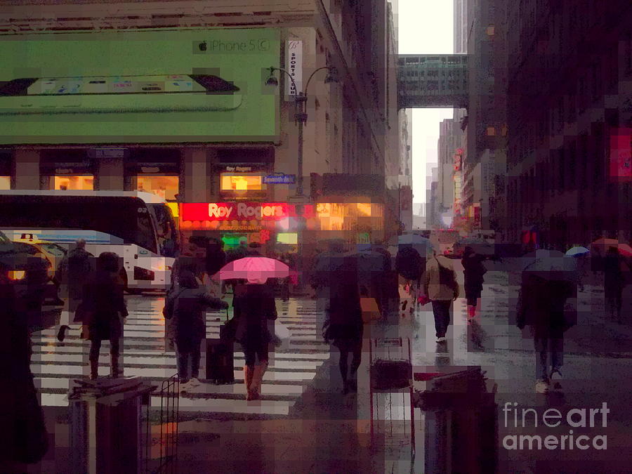 Street Scene - Seventh Avenue - New York Photograph by Miriam Danar
