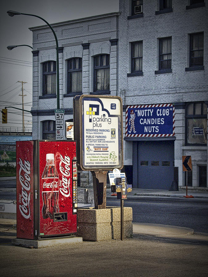 Street Scene with Coke Machine No. 2110 Photograph by Randall Nyhof