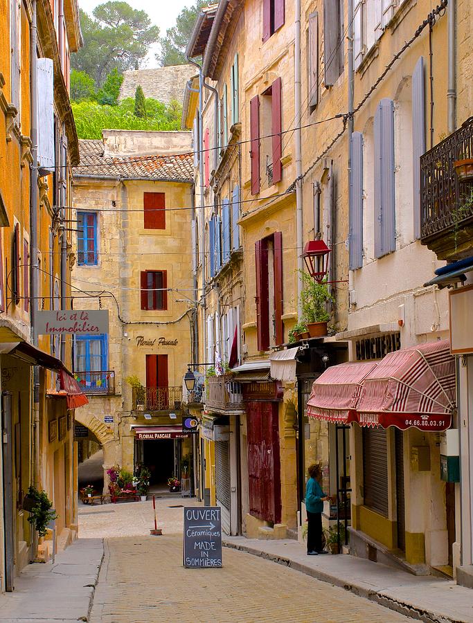 Street Shops Sommieres Southern France Photograph by Blair Seitz - Fine ...