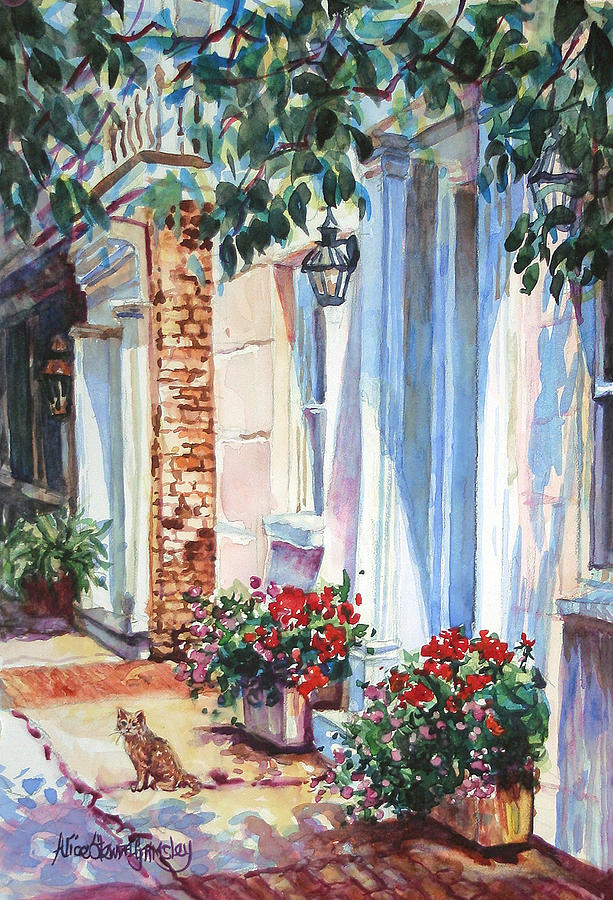 Flower Painting - Street Textures by Alice Grimsley