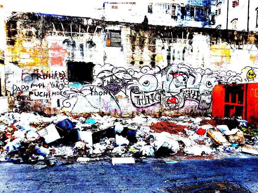Street Trash in Old Havana Cuba  Photograph by Funkpix Photo Hunter