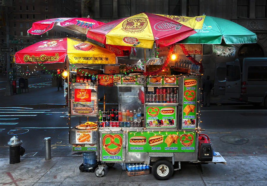 Street Vendor NYC Photograph by Dave Mills