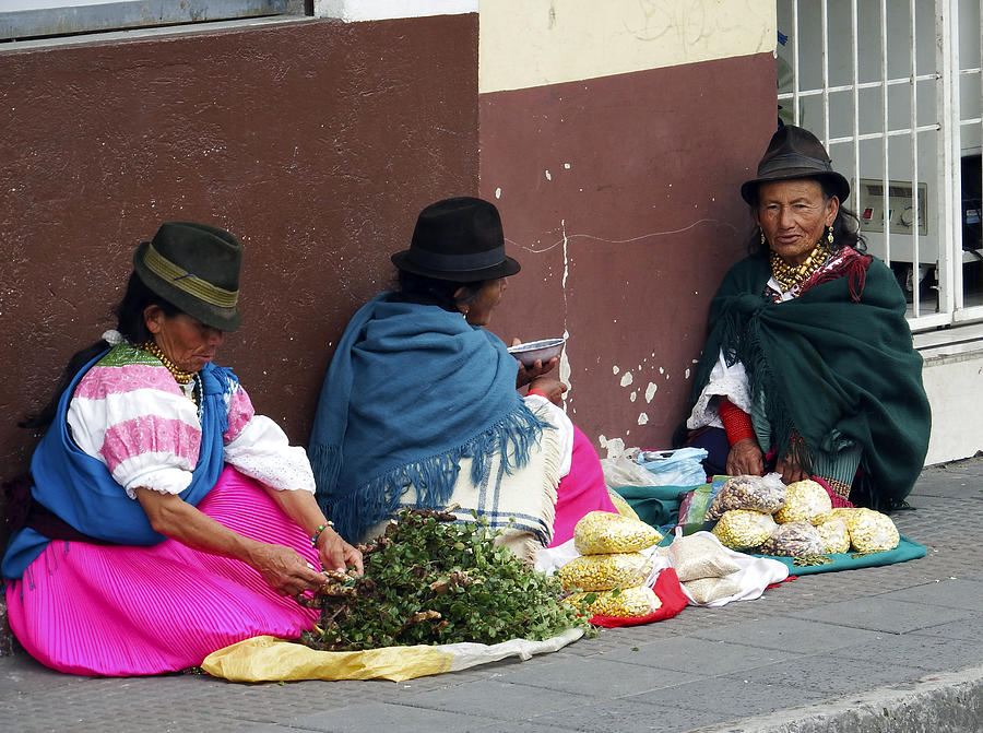 Street vendors Ibarra Ecuador Photograph by Kurt Van Wagner
