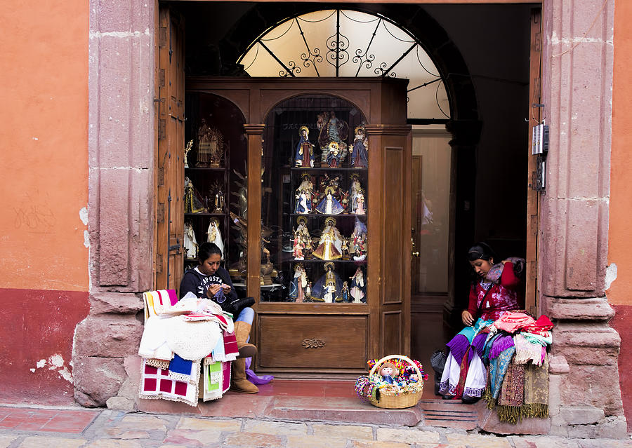 Street Vendors San Miguel de Allende Photograph by Cathy Anderson