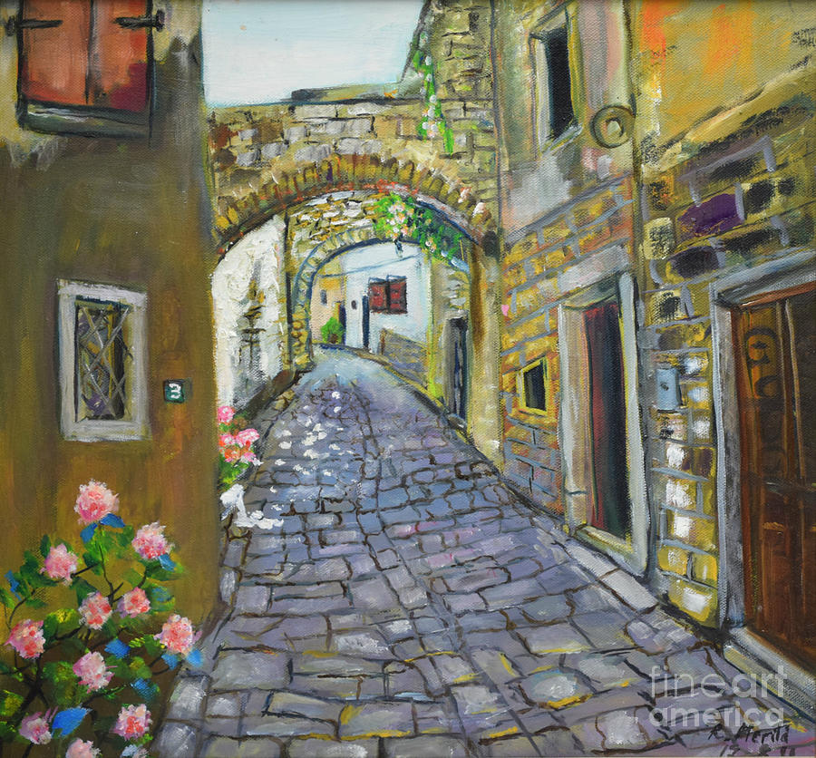 Street View In Pula Painting