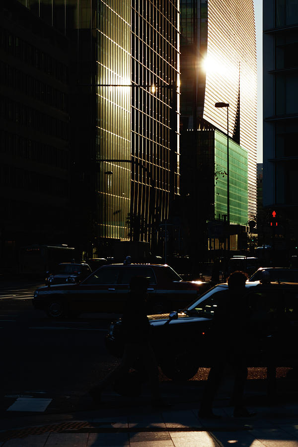 Street View Of Marunouchi During Photograph by Yuko Yamada