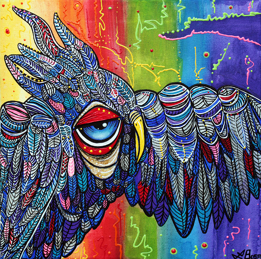 Owl Painting - Street Wise Owl 2 by Laura Barbosa Owl Painting - Street Wise Owl 2 by Laura Barbosa
