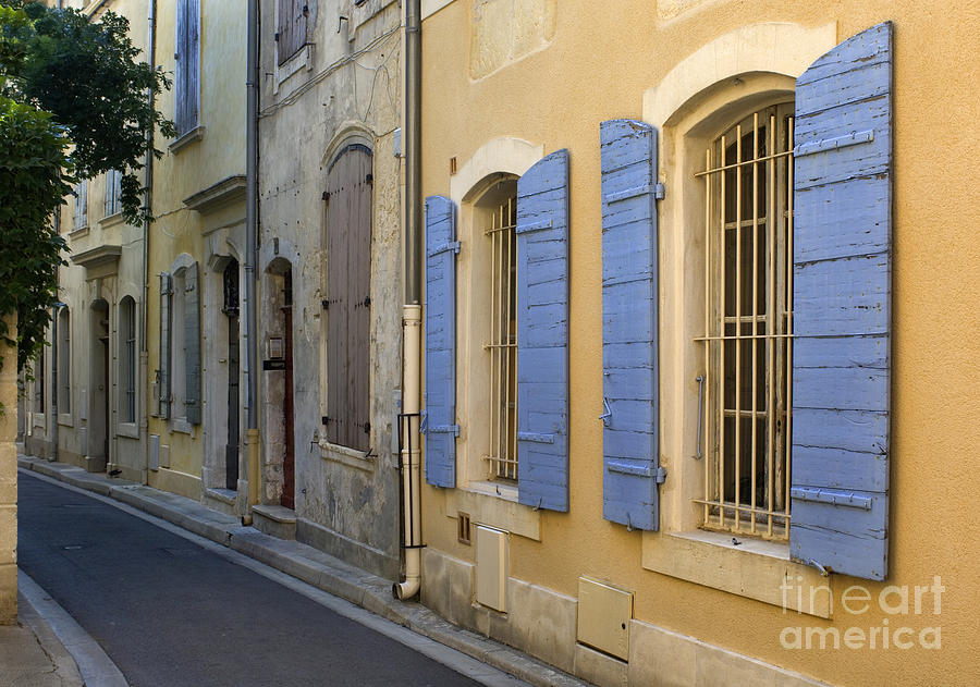 Street With Shutters, France Photograph by John Shaw