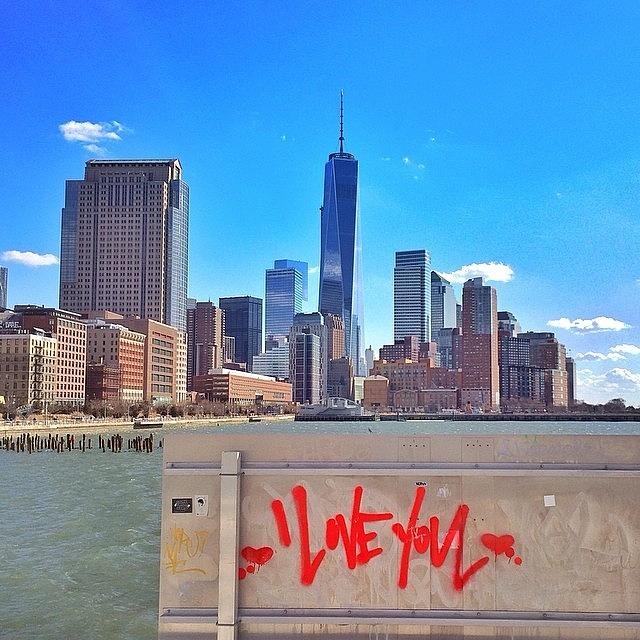 New York City Photograph - #streetart #iloveyou #nyc #iloveny #wtc by Mike Heslin