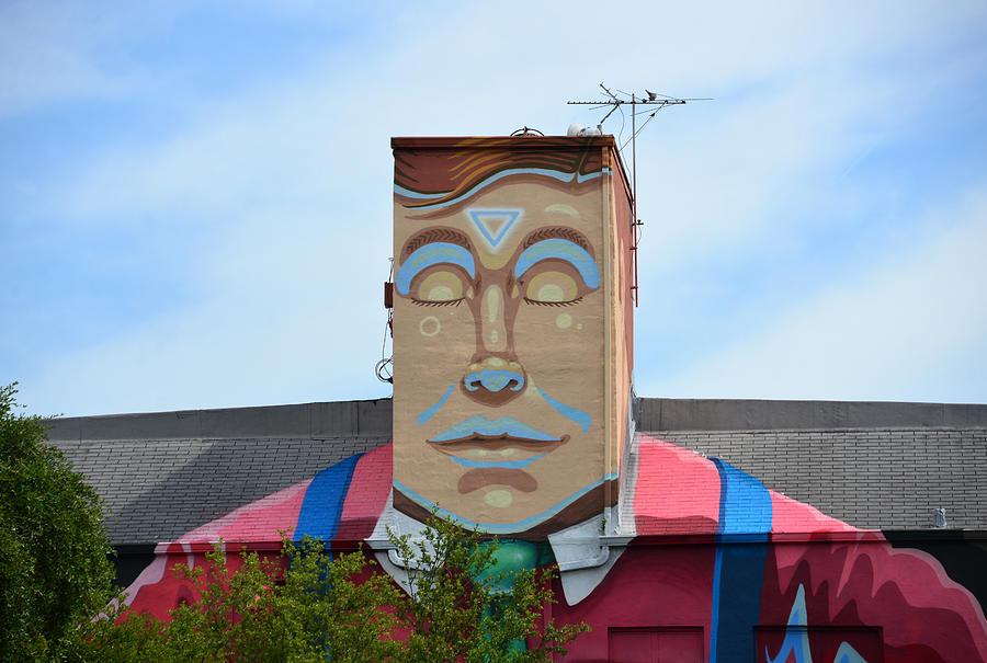 Box Head Man street art Photograph by David Lee Thompson
