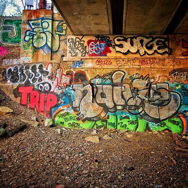 Bridge Photograph - #streetartforbreakfast. Sorry About The by Mike S
