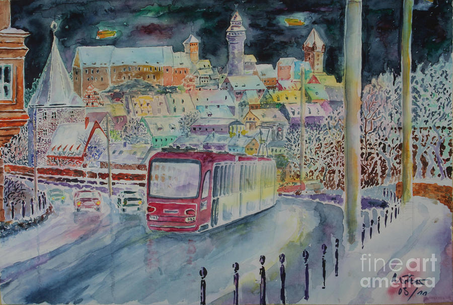 Streetcar To The Castle Painting by Almo M