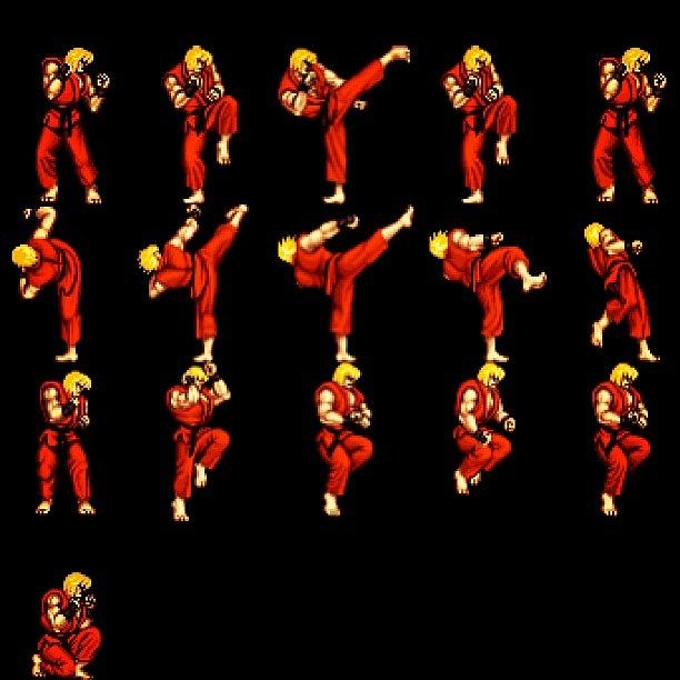 Development Photograph - #streetfighter #sprites In #action by Katie Ball.