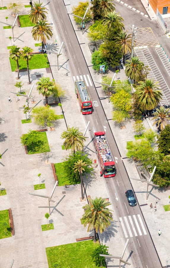 Streets of Barcelona - view from above Photograph by Matthias Hauser