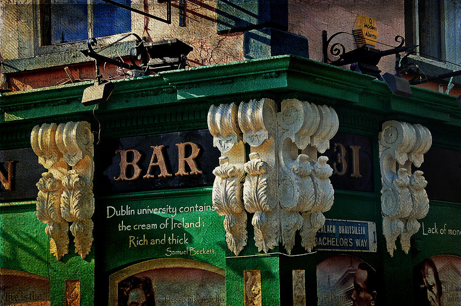 Bicycle Photograph - Streets of Dublin. Bachelor Inn by Jenny Rainbow
