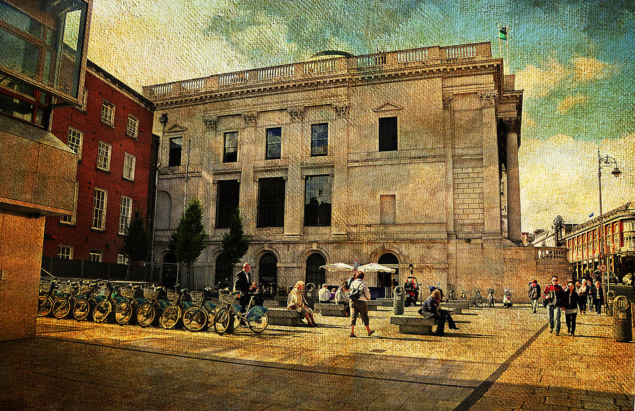 Streets of Dublin. Dame Street. Painting Collection Photograph by Jenny Rainbow