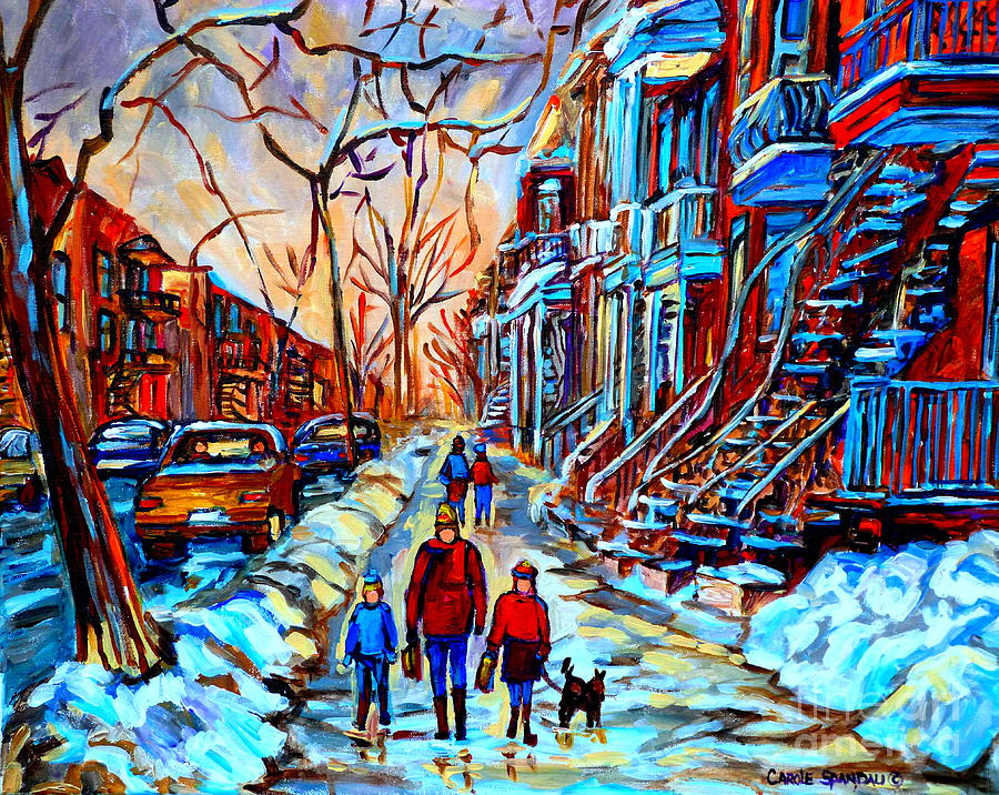 Streets Of Montreal Painting by Carole Spandau