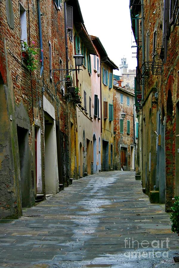 Streetscape Tuscany Photograph by Henry Kowalski