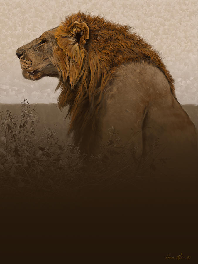 Lion Digital Art - Strength by Aaron Blaise