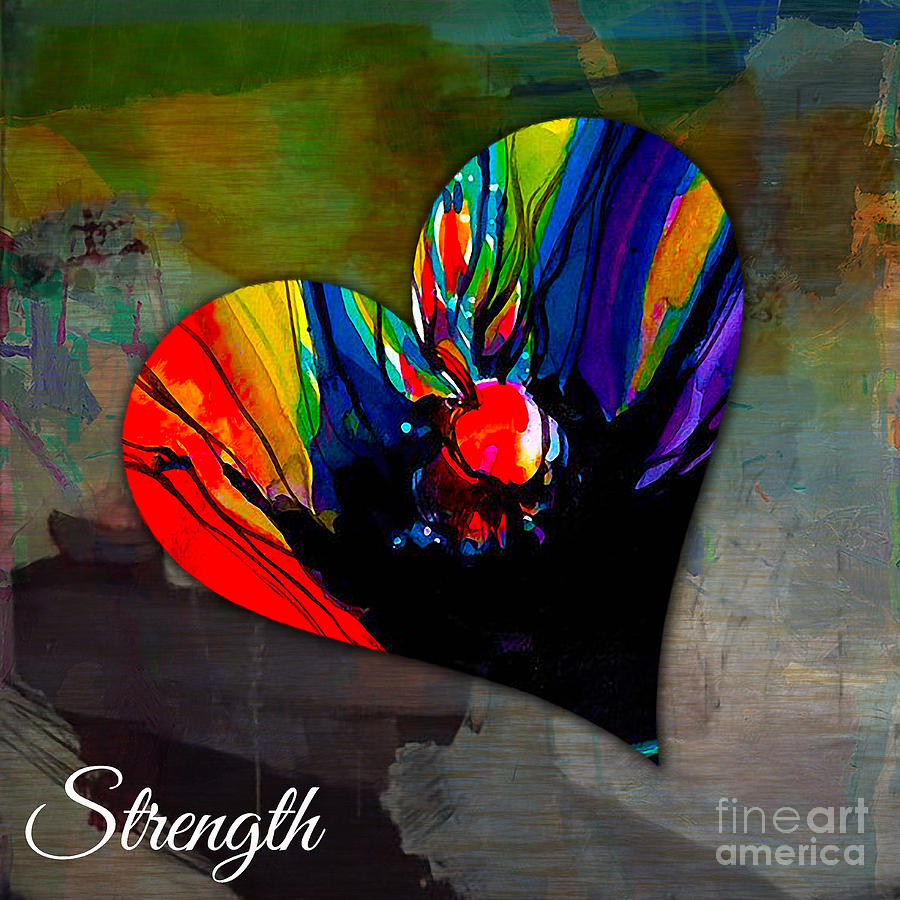 Strength Mixed Media by Marvin Blaine