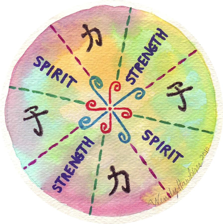 Mandala Painting - Strength of Spirit by Wendy Hawkins