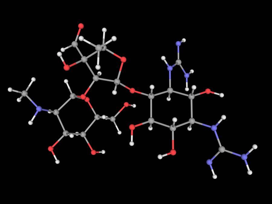 Illustration Photograph - Streptomycin Drug Molecule by Laguna Design/science Photo Library