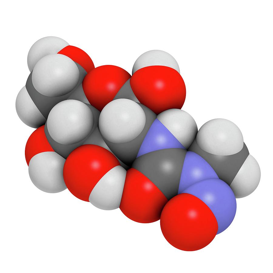 Illustration Photograph - Streptozotocin Cancer Drug Molecule by Molekuul