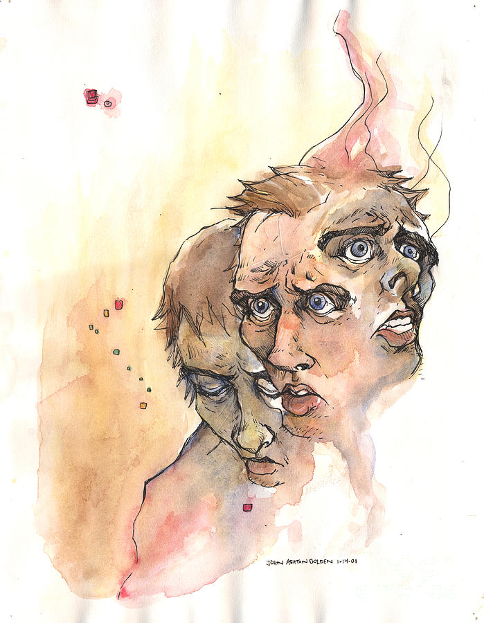 Stress Drawing - Stress Anxiety Depression by John Ashton Golden